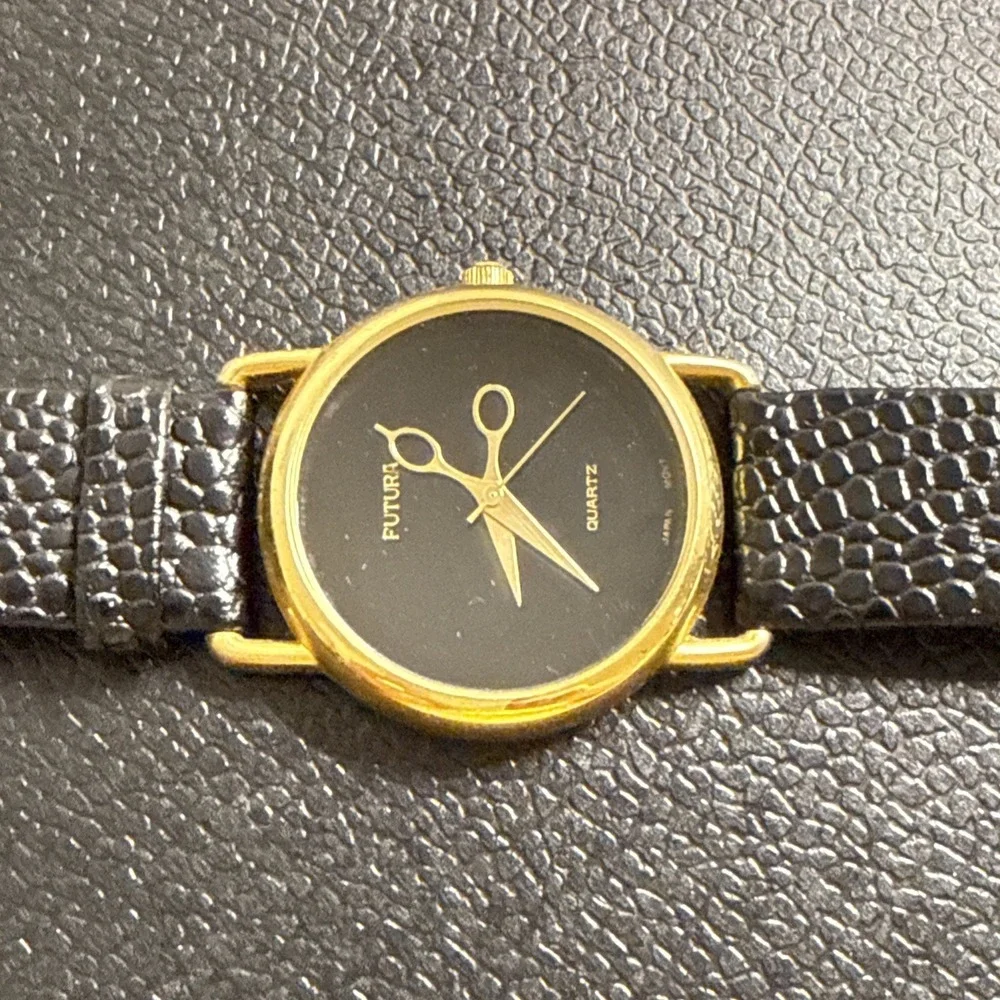 Futura Wristwatch Quartz Japan Movt Unisex Scissors Motif Cool Looking